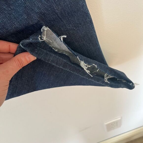 Guess Dark Wash Lincoln Slim Straight Mid Rise 100% Cotton Denim Jeans - Picture 9 of 11